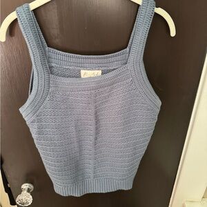 Marled Soft Gray Knit Top